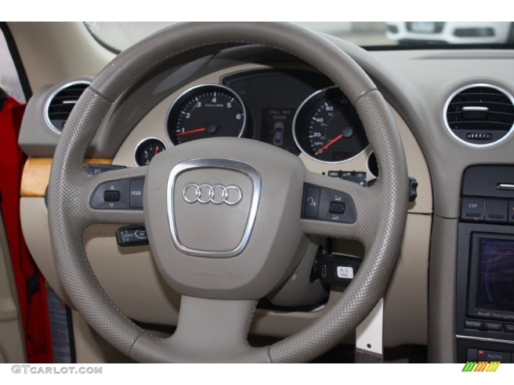 2009 A4 2.0T Cabriolet - Misano Red Pearl Effect / Beige photo #30