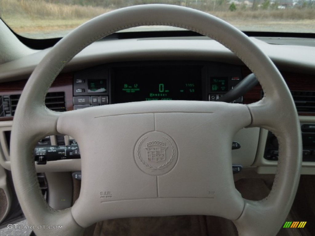 1996 Cadillac DeVille Sedan Neutral Shale Steering Wheel Photo #76574214