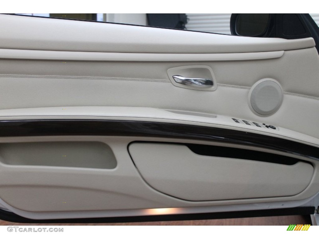 2010 BMW 3 Series 335i Convertible Cream Beige Door Panel Photo #76574647