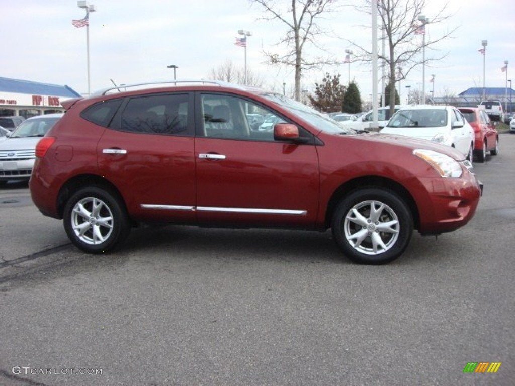 2011 Rogue SV - Cayenne Red / Black photo #3