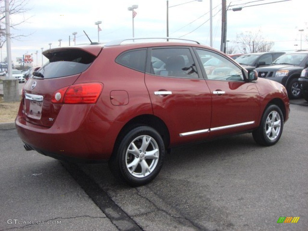 2011 Rogue SV - Cayenne Red / Black photo #4