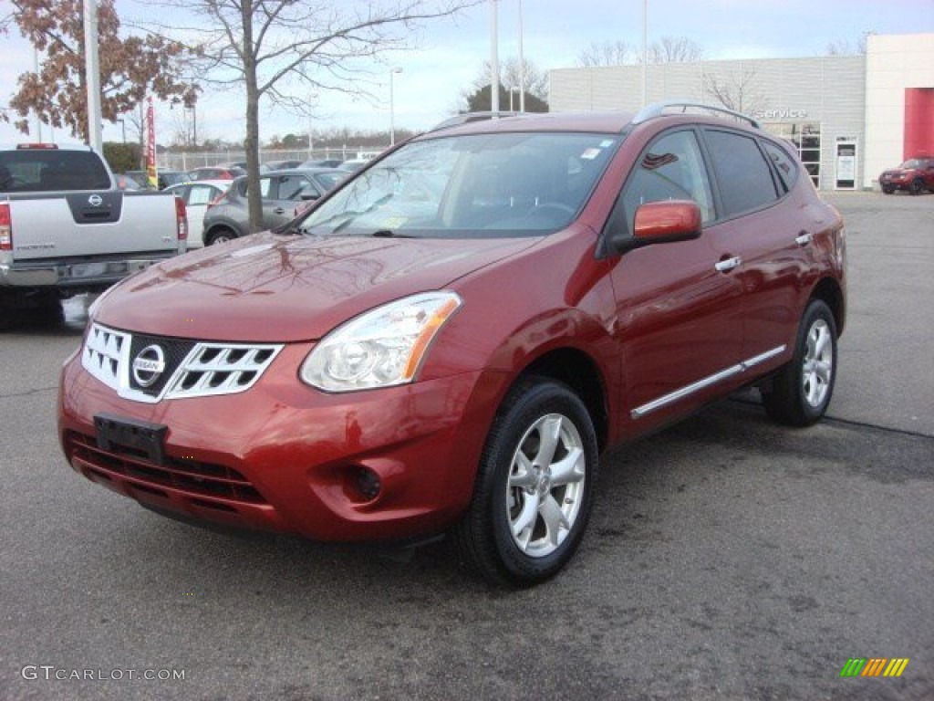 2011 Rogue SV - Cayenne Red / Black photo #7
