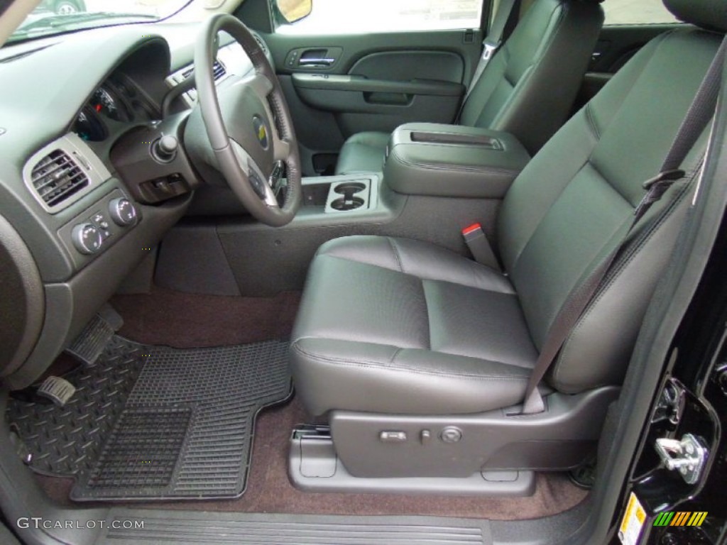 Ebony Interior 2013 Chevrolet Silverado 1500 LTZ Crew Cab 4x4 Photo #76575314