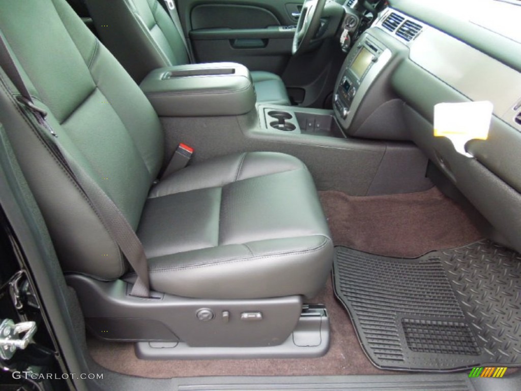 Ebony Interior 2013 Chevrolet Silverado 1500 LTZ Crew Cab 4x4 Photo #76575602