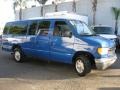 2001 Light Blue Ford E Series Van E350 Super Duty Passenger Extended  photo #1