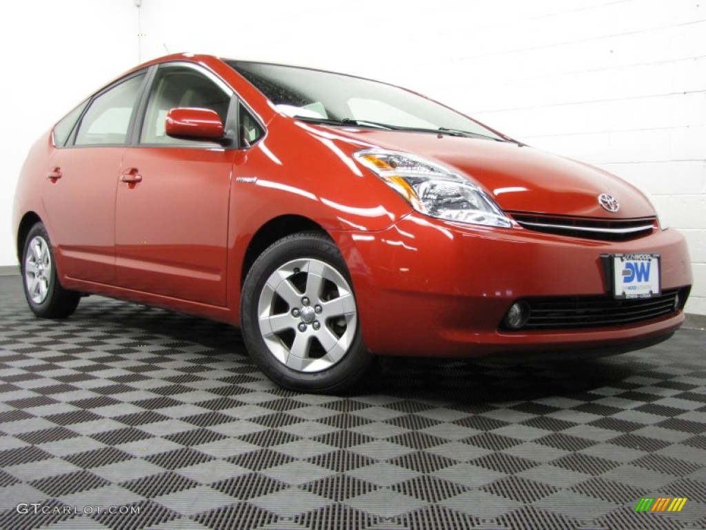 2007 Prius Hybrid Touring - Barcelona Red Metallic / Bisque Beige photo #1