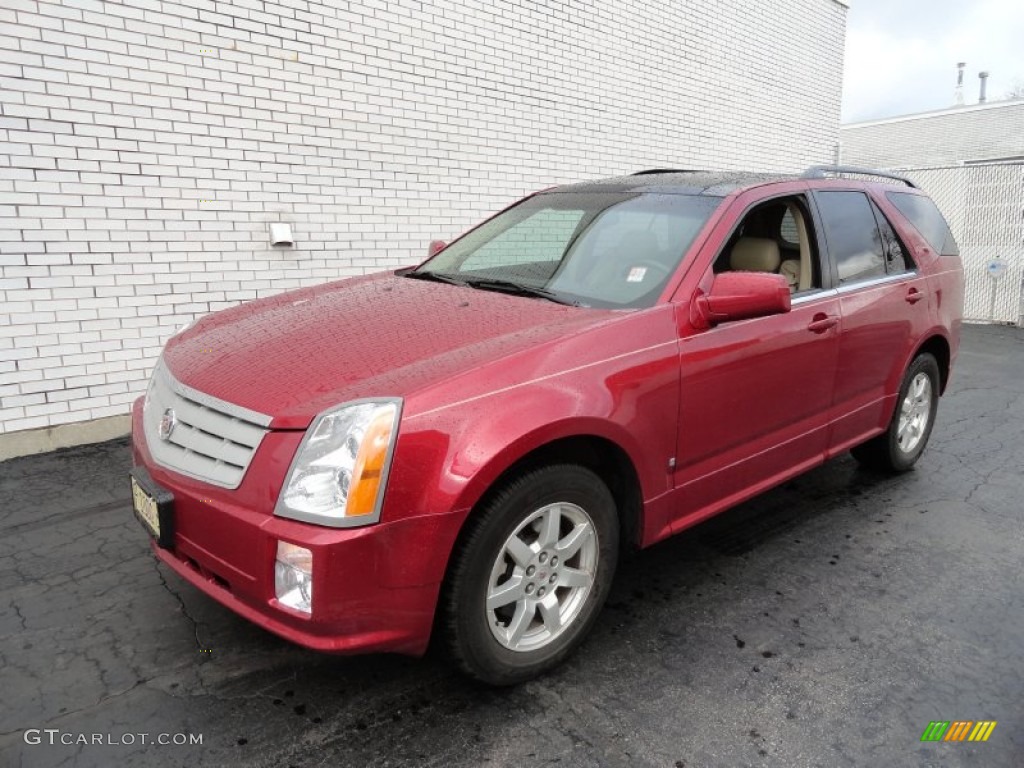 2009 SRX 4 V6 AWD - Crystal Red / Cocoa/Cashmere photo #1