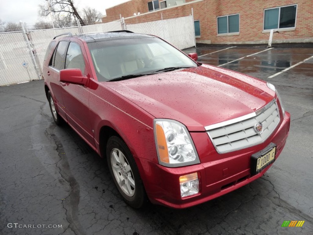 2009 SRX 4 V6 AWD - Crystal Red / Cocoa/Cashmere photo #3