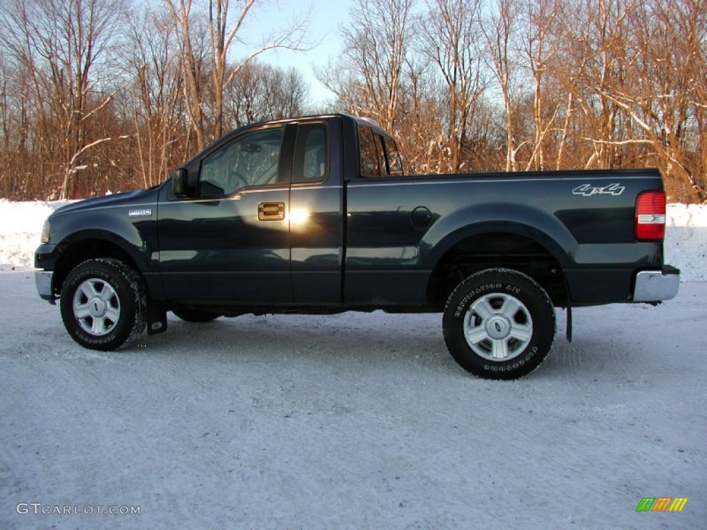 2004 F150 XLT Regular Cab 4x4 - True Blue Metallic / Medium/Dark Flint photo #5