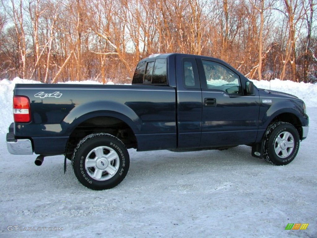 2004 F150 XLT Regular Cab 4x4 - True Blue Metallic / Medium/Dark Flint photo #13