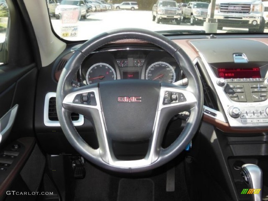 2010 GMC Terrain SLT Brownstone Steering Wheel Photo #76579288