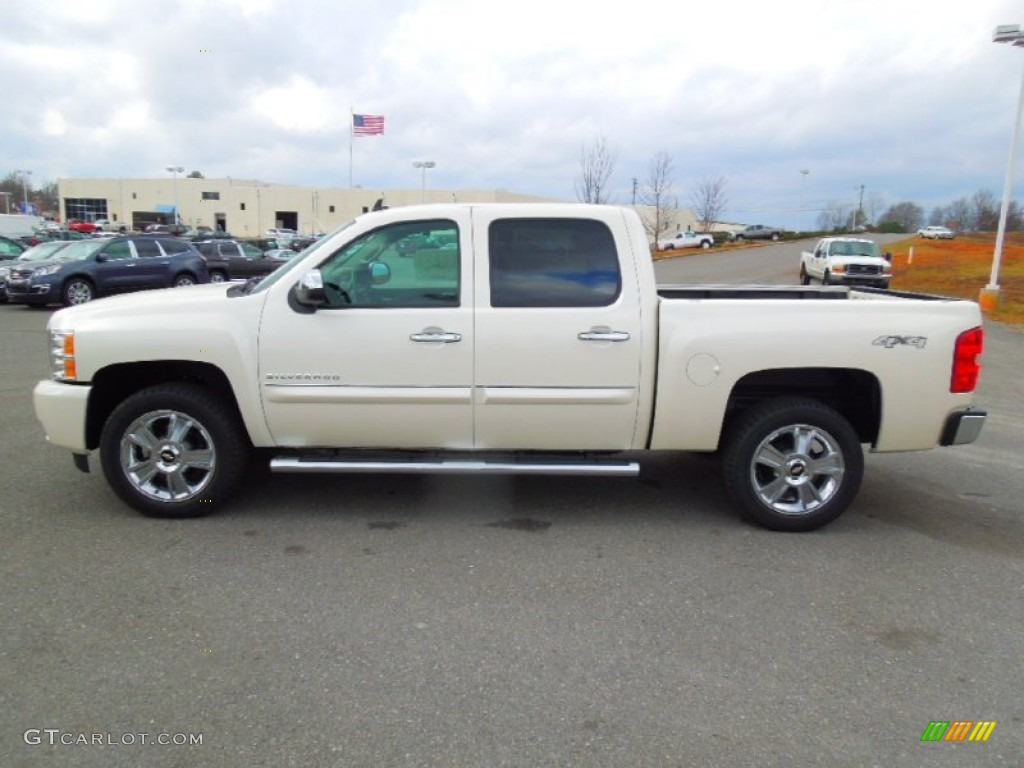 2013 Silverado 1500 LTZ Crew Cab 4x4 - White Diamond Tricoat / Ebony photo #3