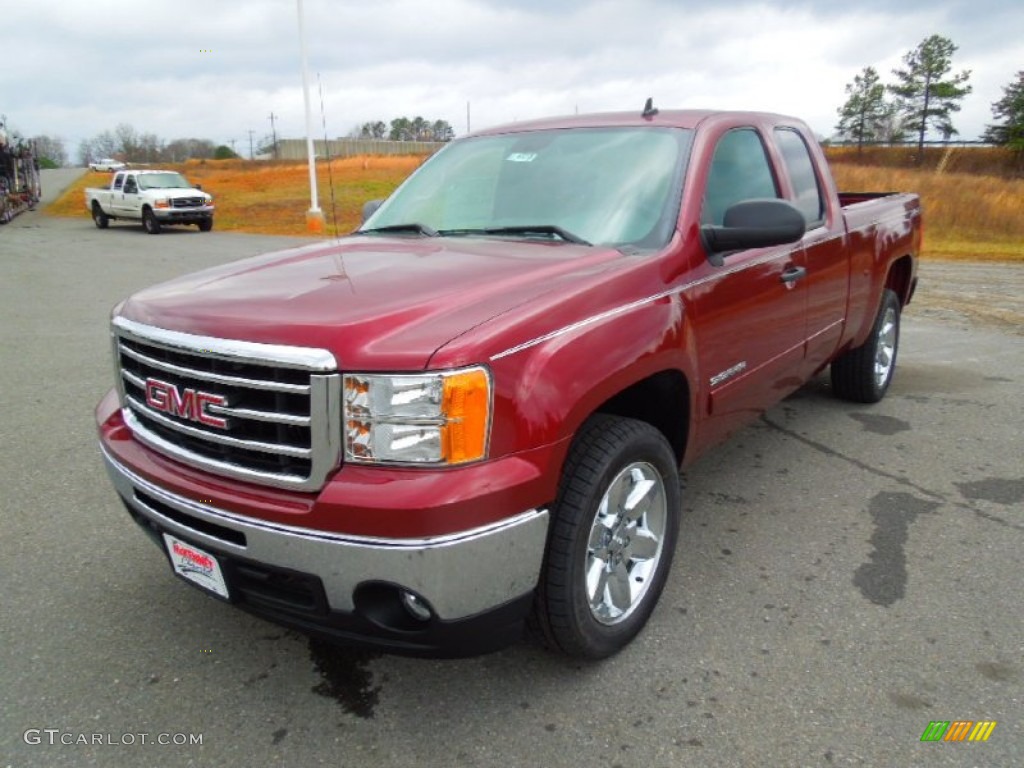 2013 Sierra 1500 SLE Extended Cab - Sonoma Red Metallic / Ebony photo #1