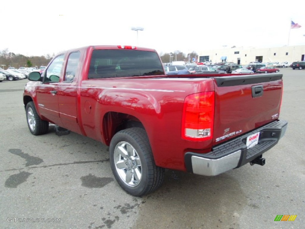 2013 Sierra 1500 SLE Extended Cab - Sonoma Red Metallic / Ebony photo #3