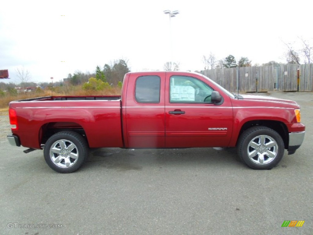 2013 Sierra 1500 SLE Extended Cab - Sonoma Red Metallic / Ebony photo #5