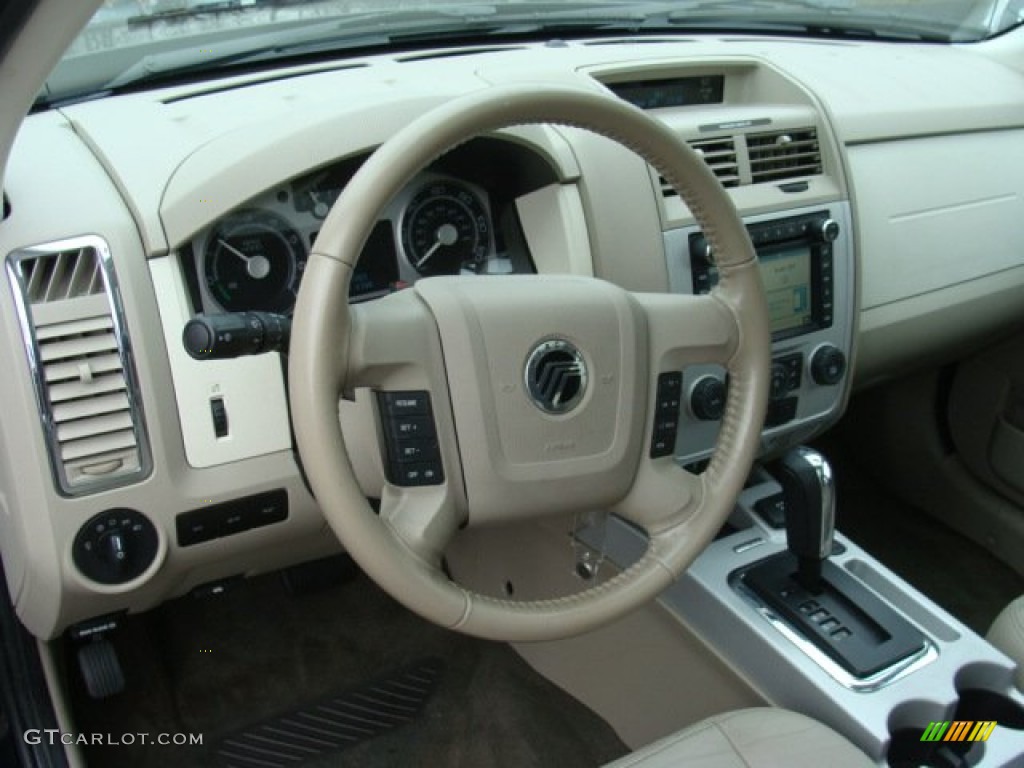 2009 Mercury Mariner Hybrid 4WD Stone Steering Wheel Photo #76580257