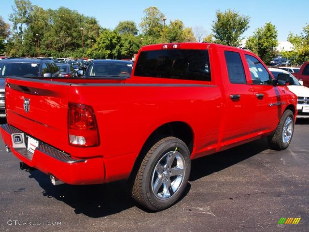 2012 Ram 1500 Express Quad Cab - Flame Red / Dark Slate Gray/Medium Graystone photo #3