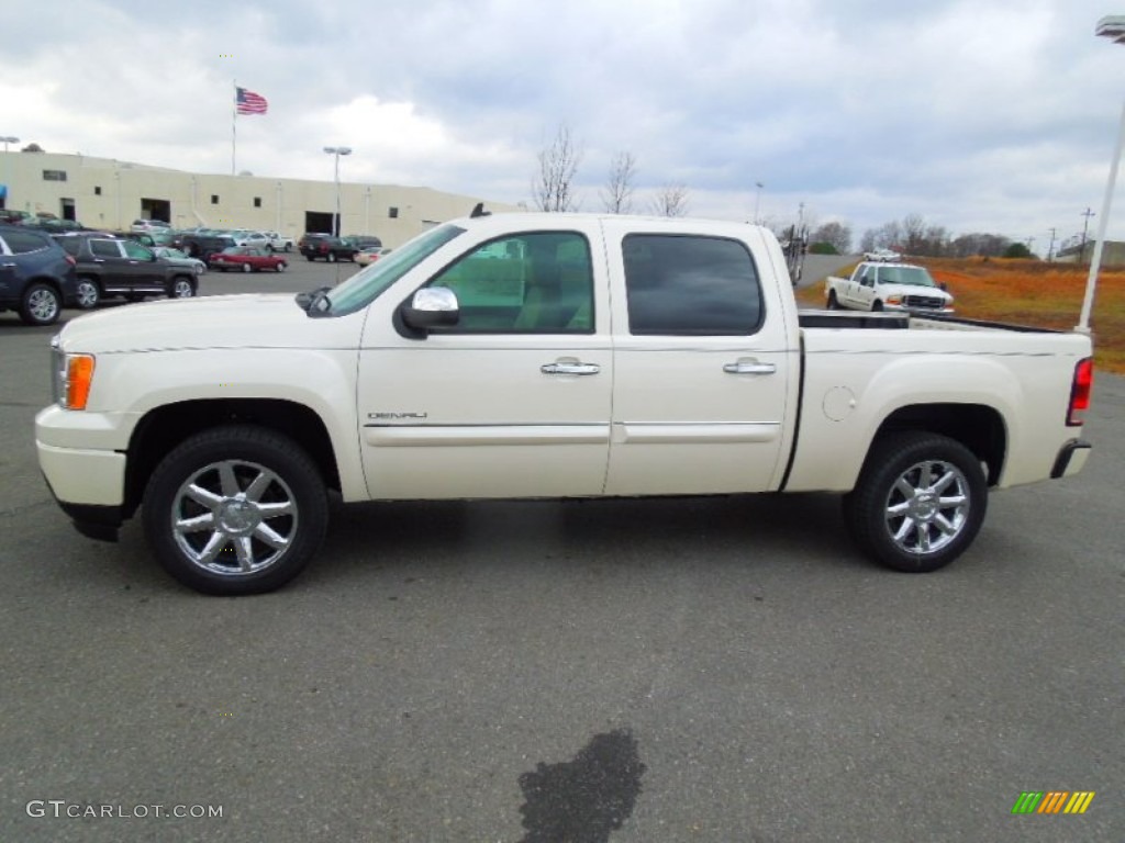 2013 Sierra 1500 Denali Crew Cab AWD - White Diamond Tricoat / Cocoa/Light Cashmere photo #2