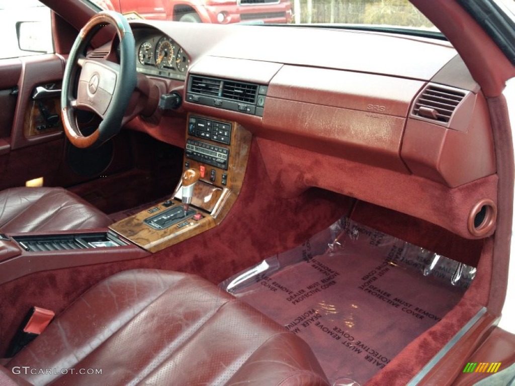 Red Interior 1991 Mercedes-Benz SL Class 300 SL Roadster Photo #76581455