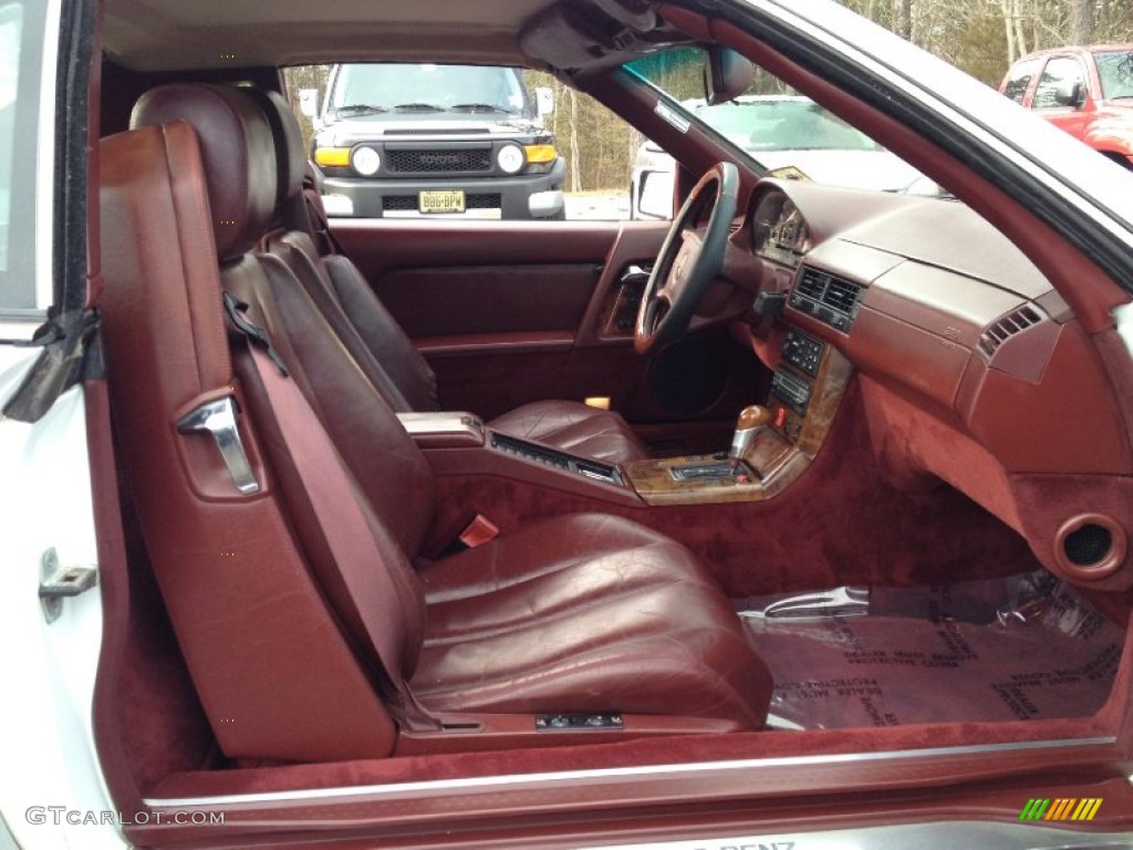 Red Interior 1991 Mercedes-Benz SL Class 300 SL Roadster Photo #76581481