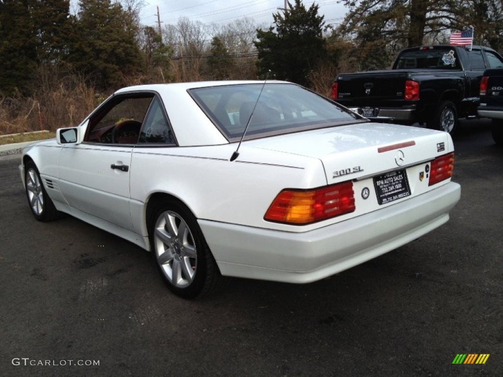 1991 SL Class 300 SL Roadster - Arctic White / Red photo #12