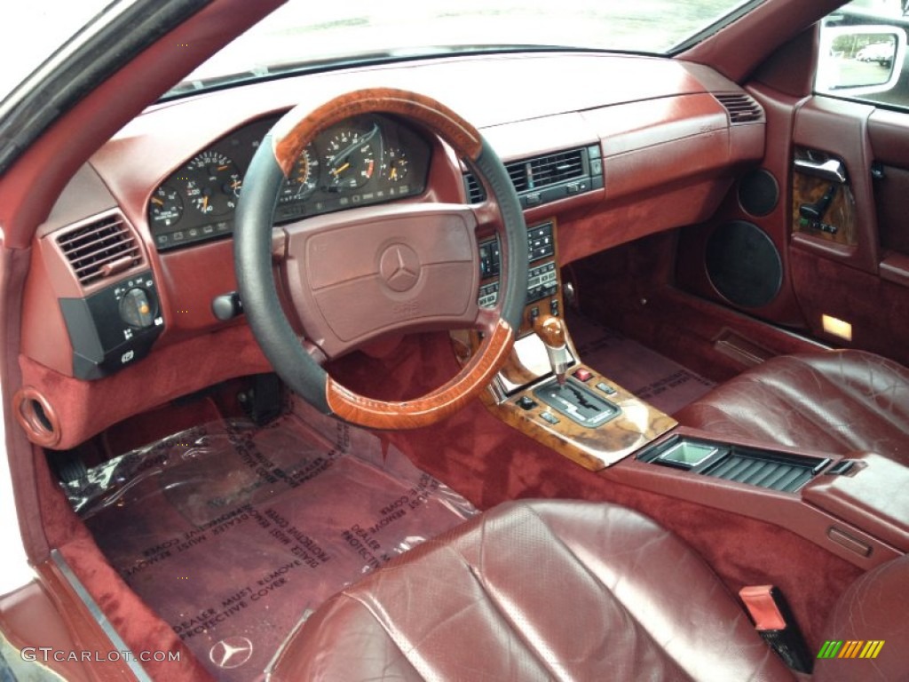 Red Interior 1991 Mercedes-Benz SL Class 300 SL Roadster Photo #76581684