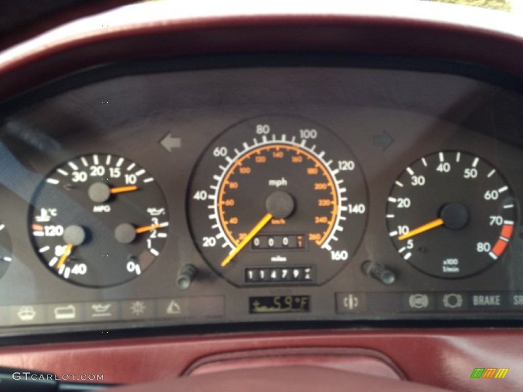1991 SL Class 300 SL Roadster - Arctic White / Red photo #22
