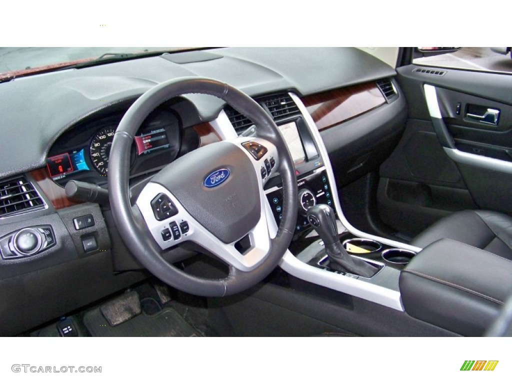 2011 Ford Edge Limited AWD Charcoal Black Dashboard Photo #76582002