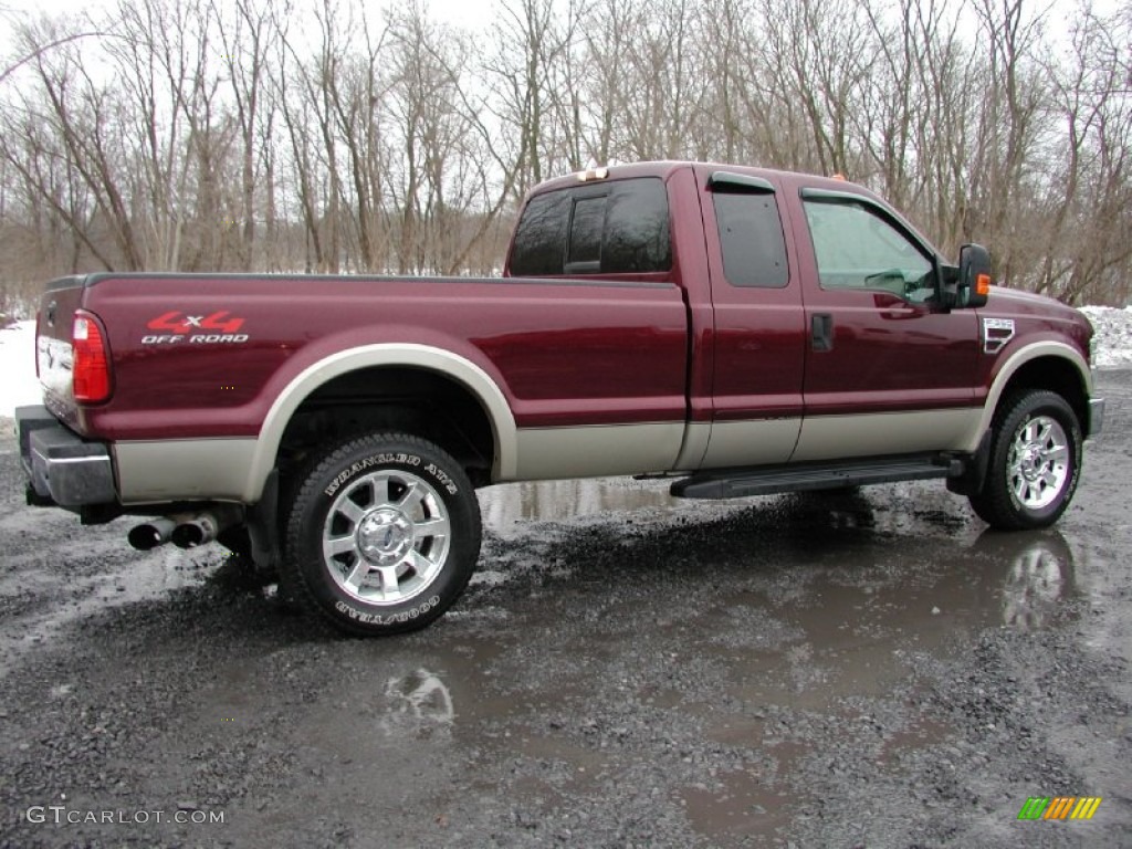 Dark Toreador Red 2008 Ford F350 Super Duty Lariat SuperCab 4x4 Exterior Photo #76582358