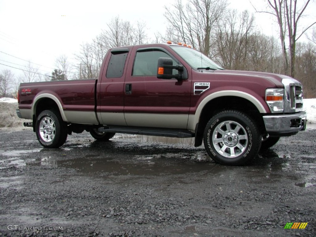 Dark Toreador Red 2008 Ford F350 Super Duty Lariat SuperCab 4x4 Exterior Photo #76582459