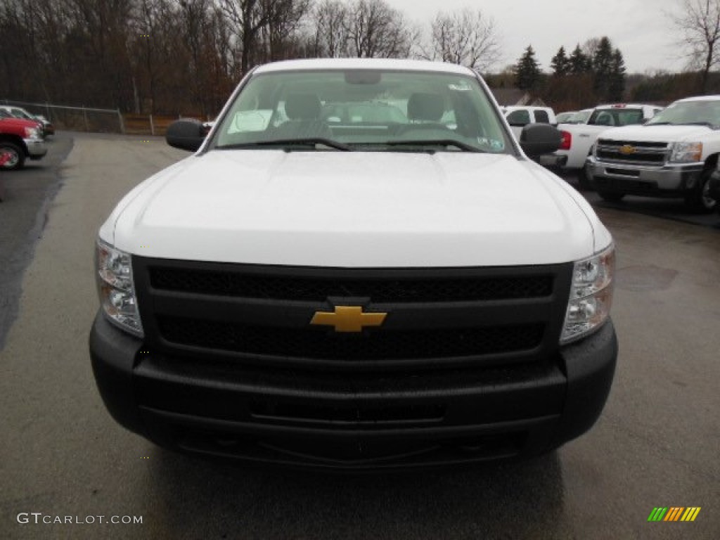 2013 Silverado 1500 Work Truck Regular Cab 4x4 - Summit White / Dark Titanium photo #3