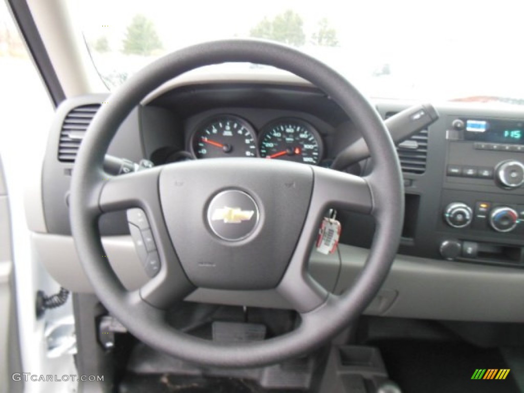 2013 Chevrolet Silverado 1500 Work Truck Regular Cab 4x4 Dark Titanium Steering Wheel Photo #76584227