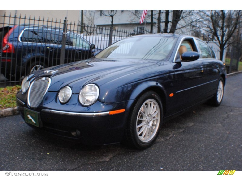 Indigo Blue Metallic 2006 Jaguar S-Type 3.0 Exterior Photo #76585439