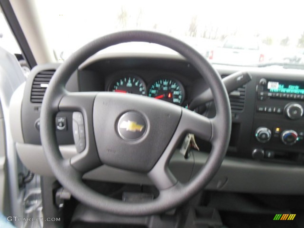 2013 Chevrolet Silverado 1500 Work Truck Crew Cab 4x4 Dark Titanium Steering Wheel Photo #76586245