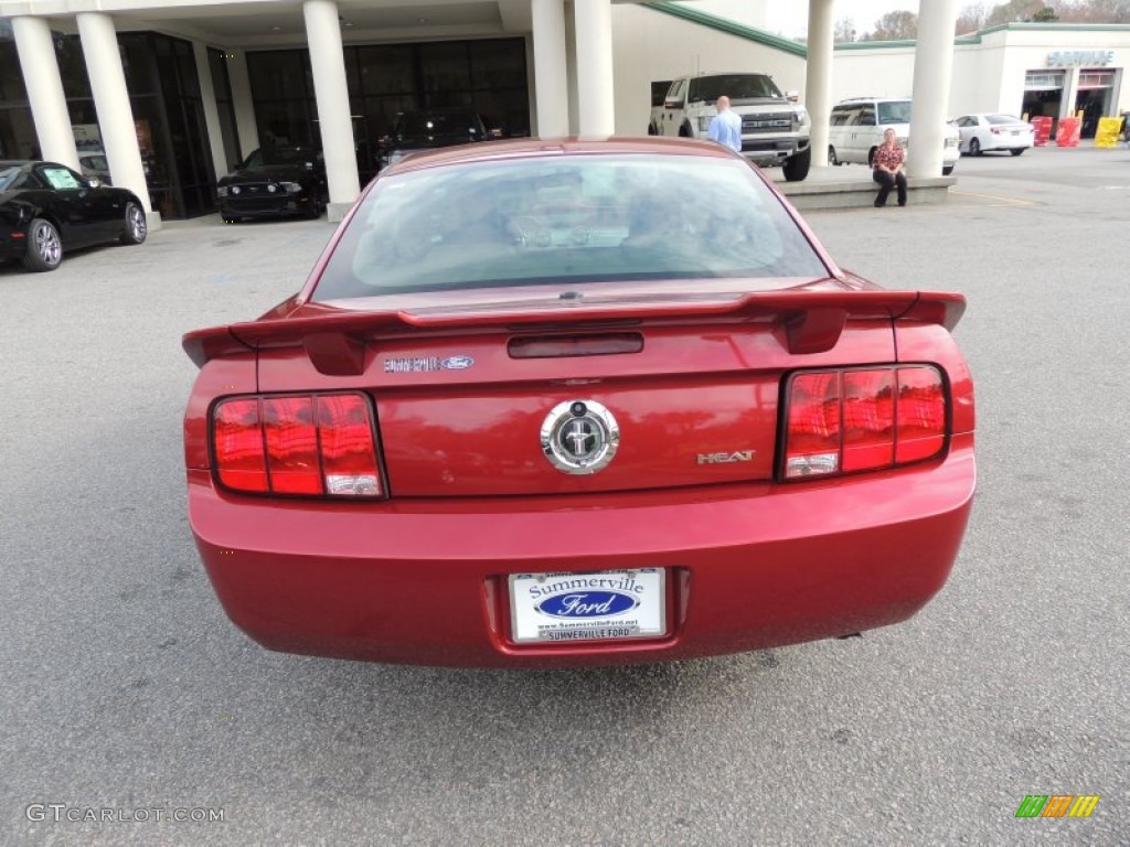 2007 Mustang V6 Premium Coupe - Redfire Metallic / Dark Charcoal photo #11