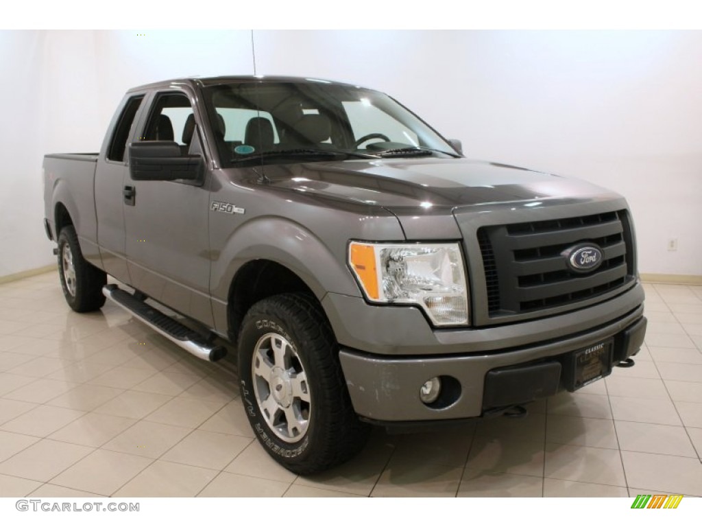 2010 F150 STX SuperCab 4x4 - Sterling Grey Metallic / Medium Stone photo #1