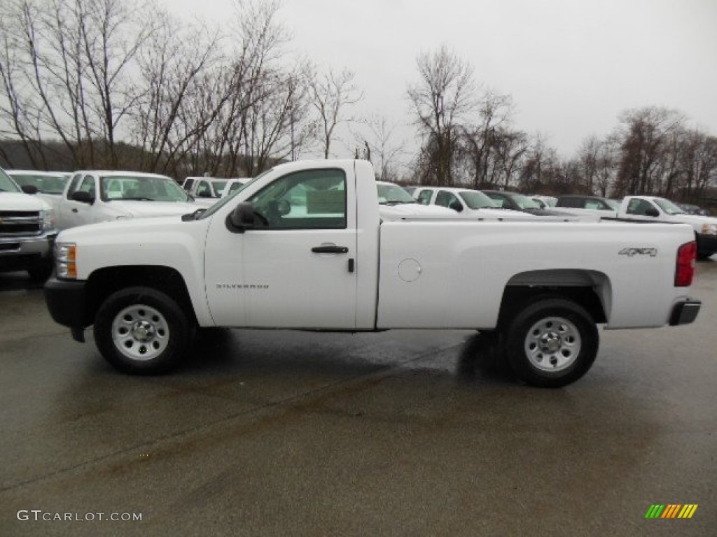 2013 Silverado 1500 Work Truck Regular Cab 4x4 - Summit White / Dark Titanium photo #1