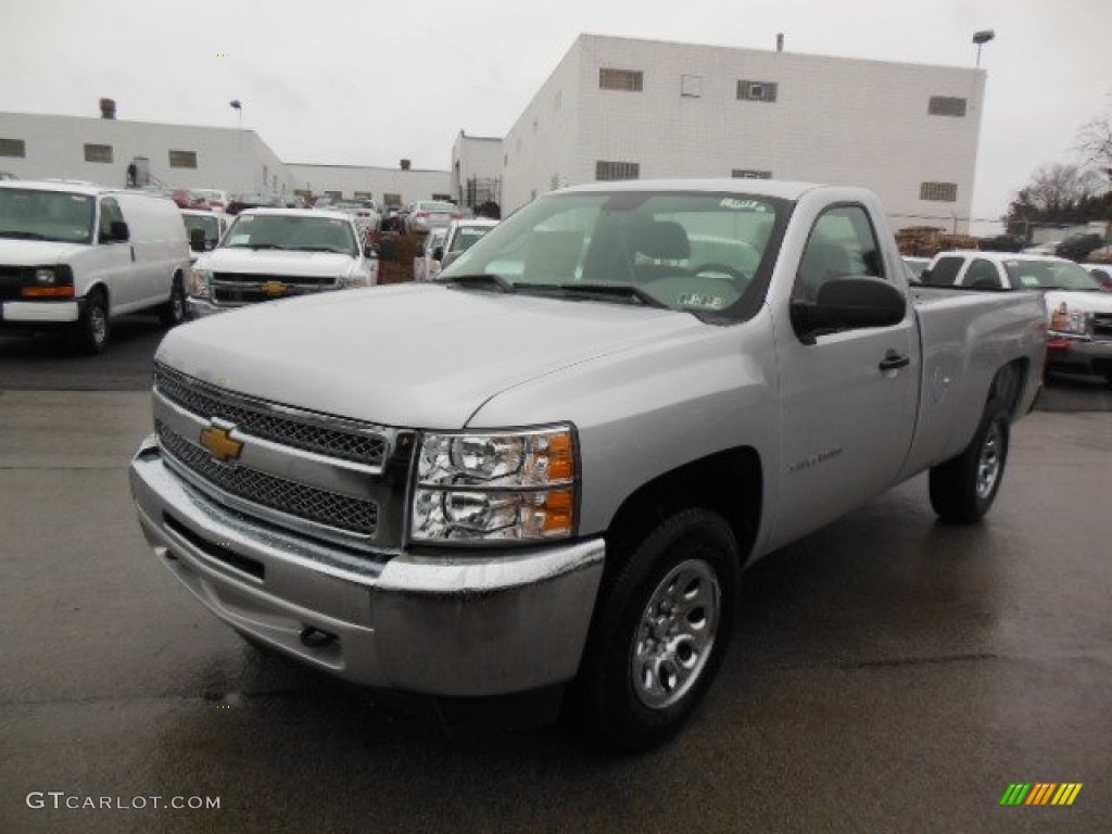 2012 Silverado 1500 LS Regular Cab 4x4 - Silver Ice Metallic / Dark Titanium photo #2