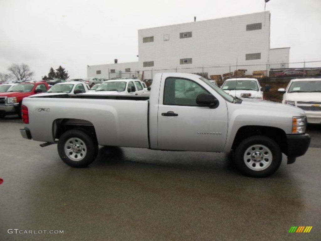 2012 Silverado 1500 Work Truck Regular Cab 4x4 - Silver Ice Metallic / Dark Titanium photo #5