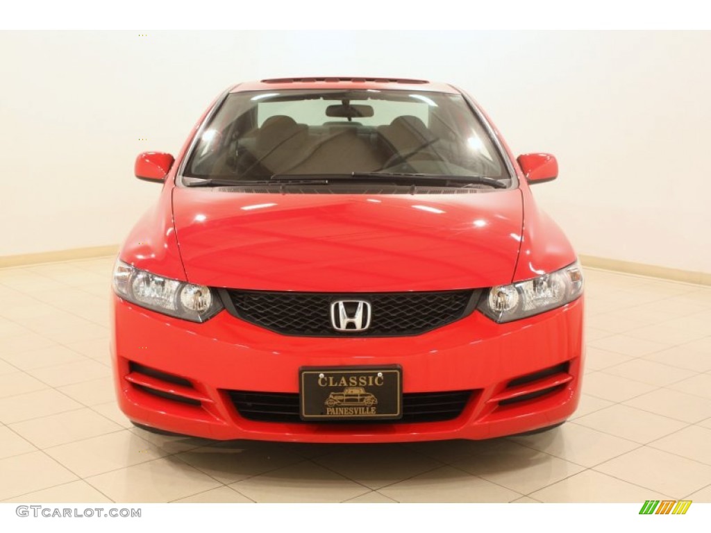 2009 Civic EX Coupe - Rallye Red / Black photo #2