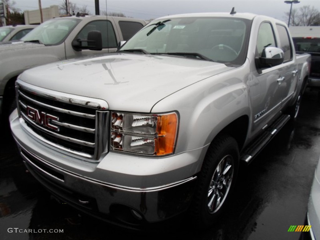 2013 Sierra 1500 SLE Crew Cab 4x4 - Quicksilver Metallic / Ebony photo #1