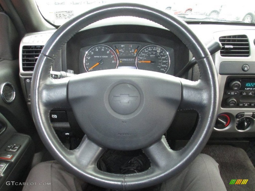 2011 Chevrolet Colorado LT Crew Cab Ebony Steering Wheel Photo #76594147