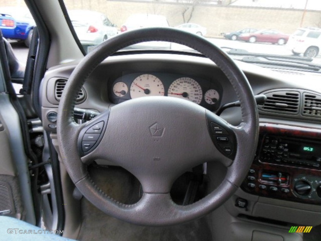 2000 Chrysler Town & Country Limited Taupe Steering Wheel Photo #76596615