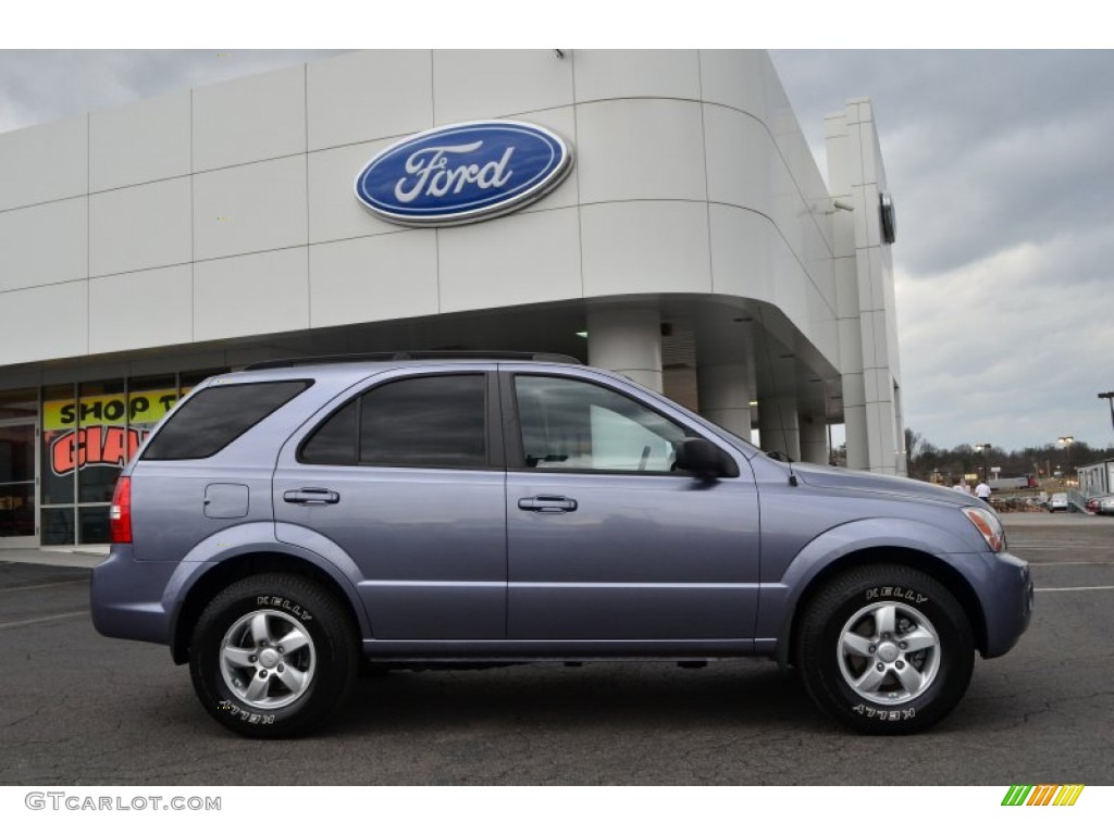 Alpine Gray 2009 Kia Sorento LX 4x4 Exterior Photo #76597120