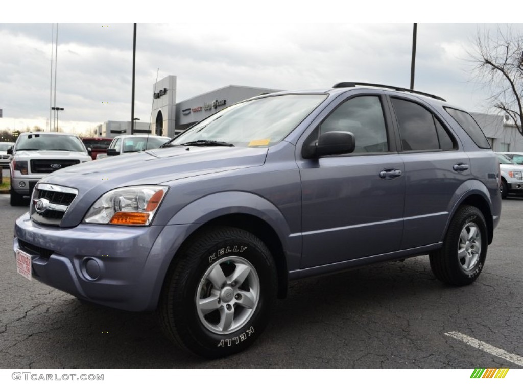 Alpine Gray 2009 Kia Sorento LX 4x4 Exterior Photo #76597186