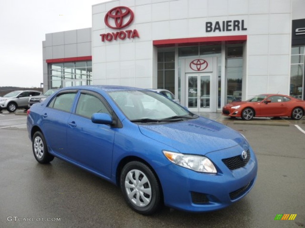 2009 Corolla LE - Blue Streak Metallic / Ash photo #1
