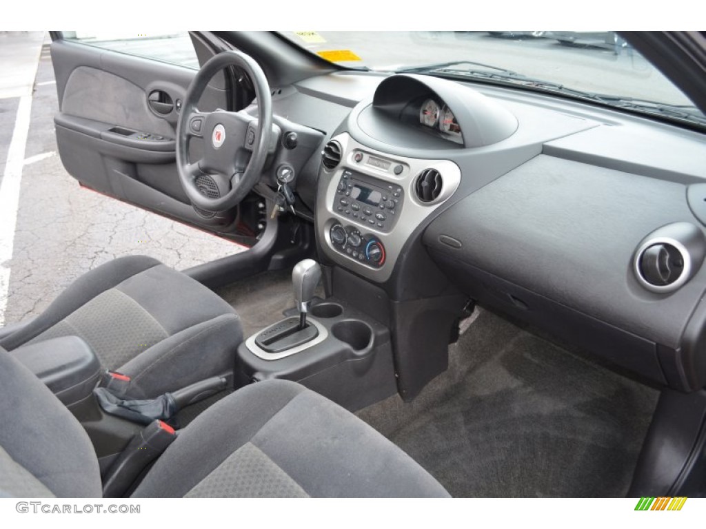 2005 Saturn ION 3 Quad Coupe Black Dashboard Photo #76598806