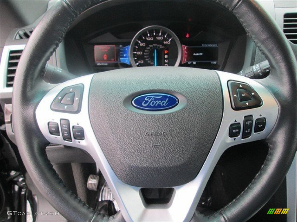 2012 Ford Explorer Limited 4WD Charcoal Black Steering Wheel Photo #76599457