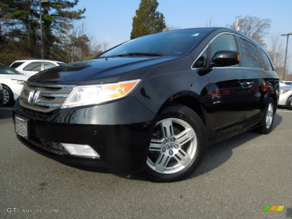 2011 Odyssey Touring - Crystal Black Pearl / Truffle photo #1