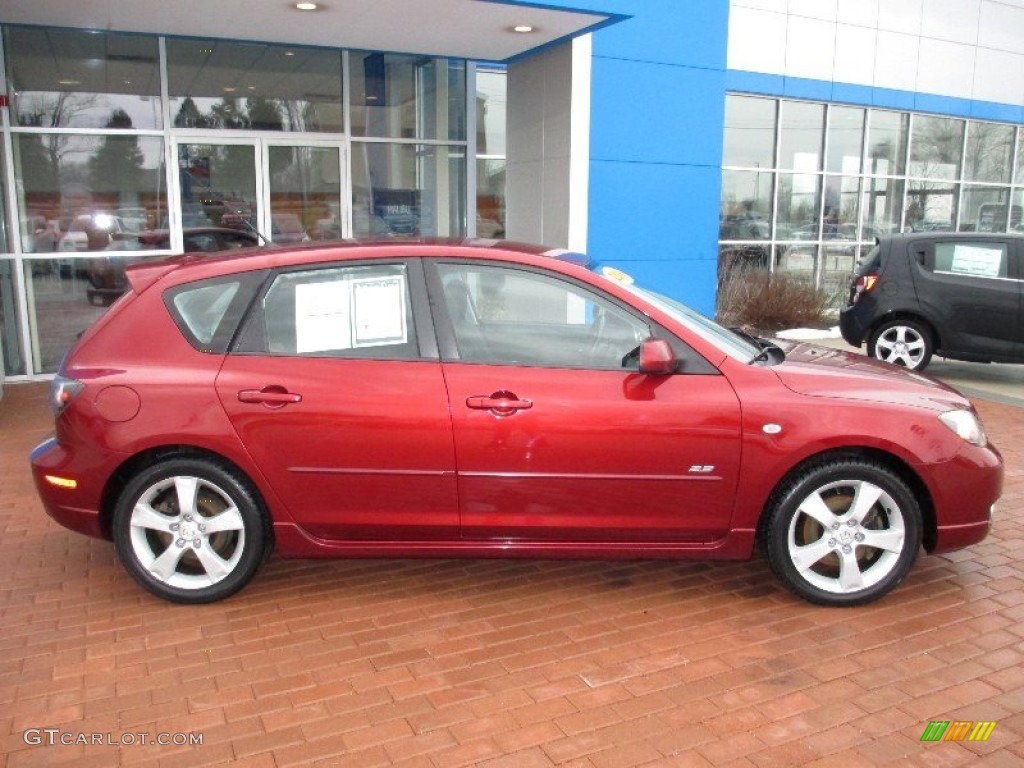 Velocity Red Mica 2006 Mazda MAZDA3 s Touring Hatchback Exterior Photo #76599631